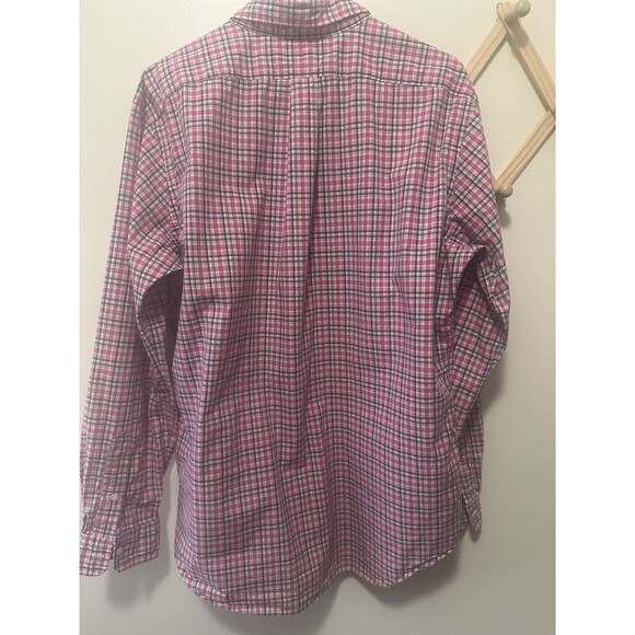 Men’s Ralph Lauren Blue Green Pink Plaid Long Sleeve Button Up Shirt Sz L Large - Picture 4 of 5
